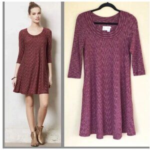 Anthropologie dress Saturday Sunday Burgundy Swing Dress